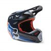 Casco Moto V1 Toxsyk Azul/Naranjo Fox