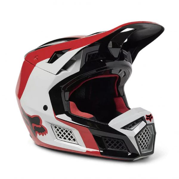 Casco Moto V3 RS Efekt Rojo/Blanco/Negro Fox
