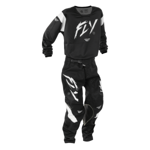 TRAJE FLY RACING NIÑO KINETIC STOKE  BLACK//WHITE 2025