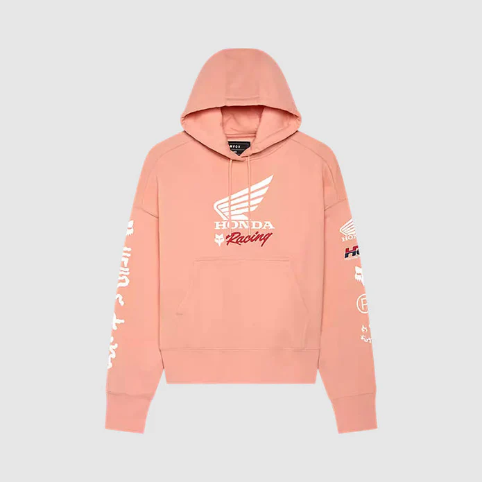Poleron Fox con Capucha Lifestyle Oversize Mujer Honda Rosado