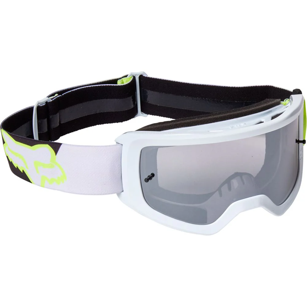 Antiparra Moto Fox Main Skew Espejada Blanco/ Amarillo