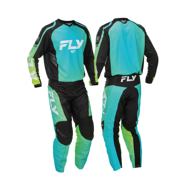 Traje Fly Racing F-16 Black/Aqua