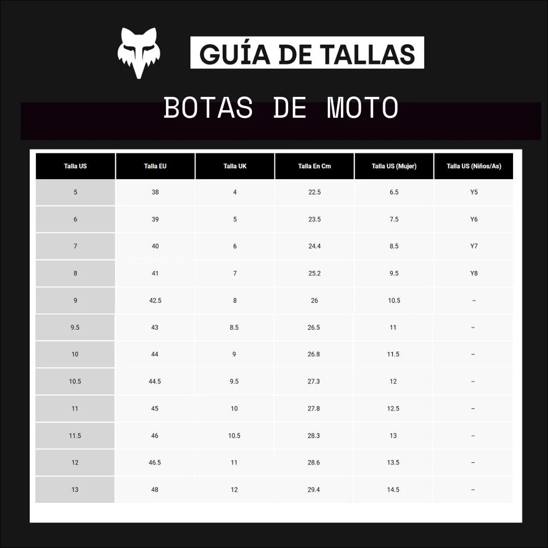 Botas Moto Infantil Comp Negro Fox - Imagen 5
